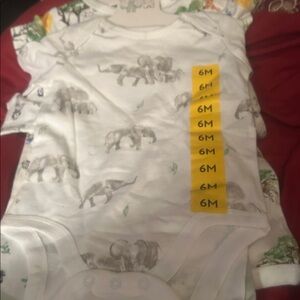 NWT Sz 6 mths animal print boys 4 pc set burts bees